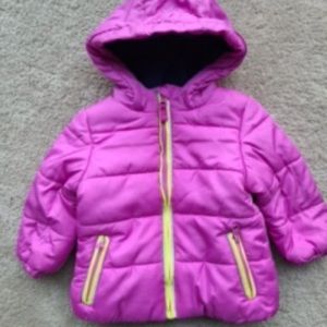 Girls Pink Puffer coat from Carters